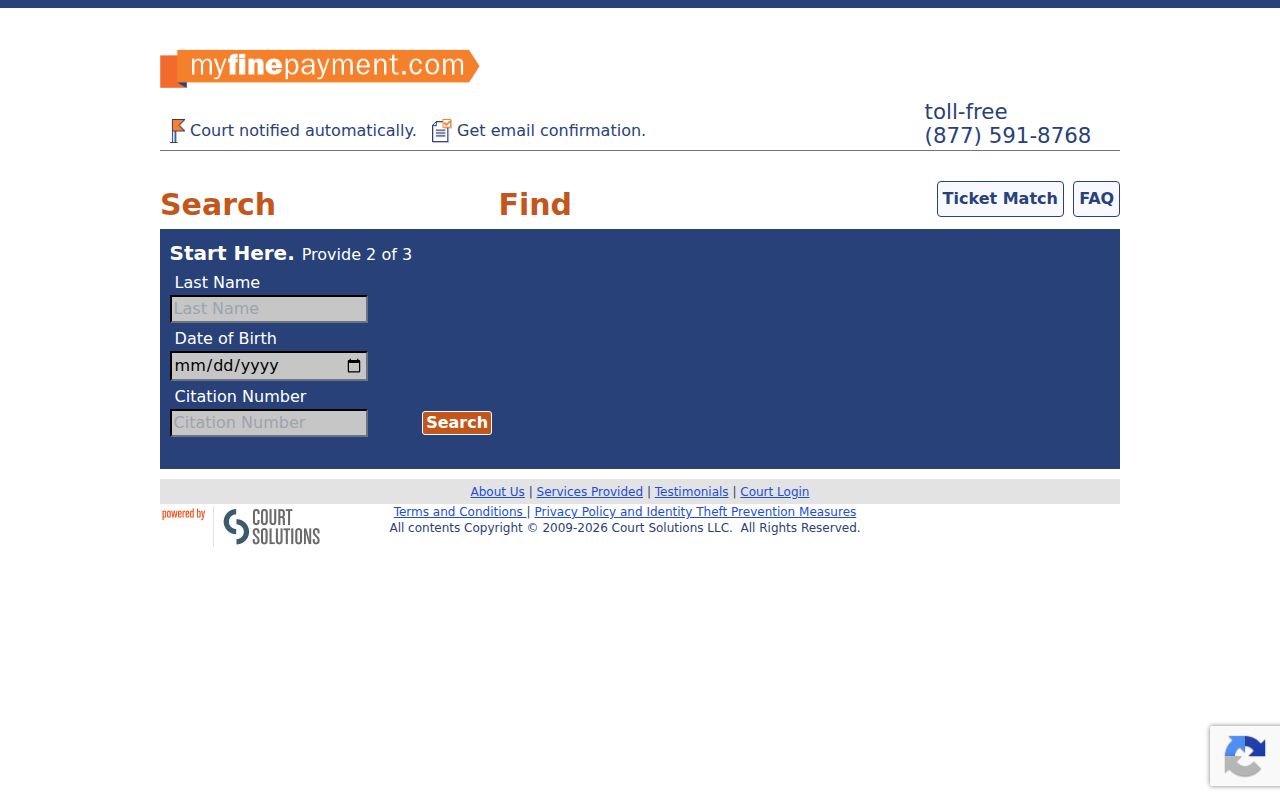 Anniston payment lookup for Calhoun County traffic tickets